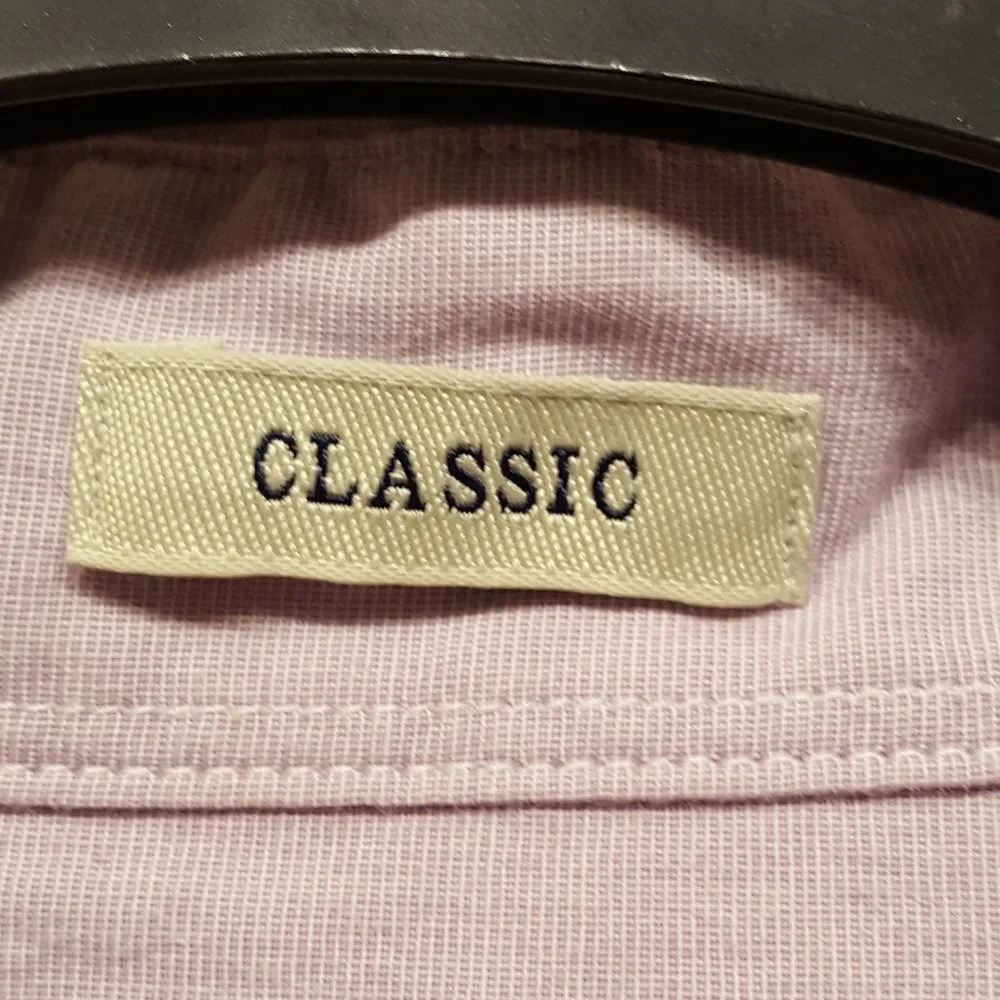 J. Crew Shirt Stretch Classic Fit L/S Button Down Light Purple Size Large